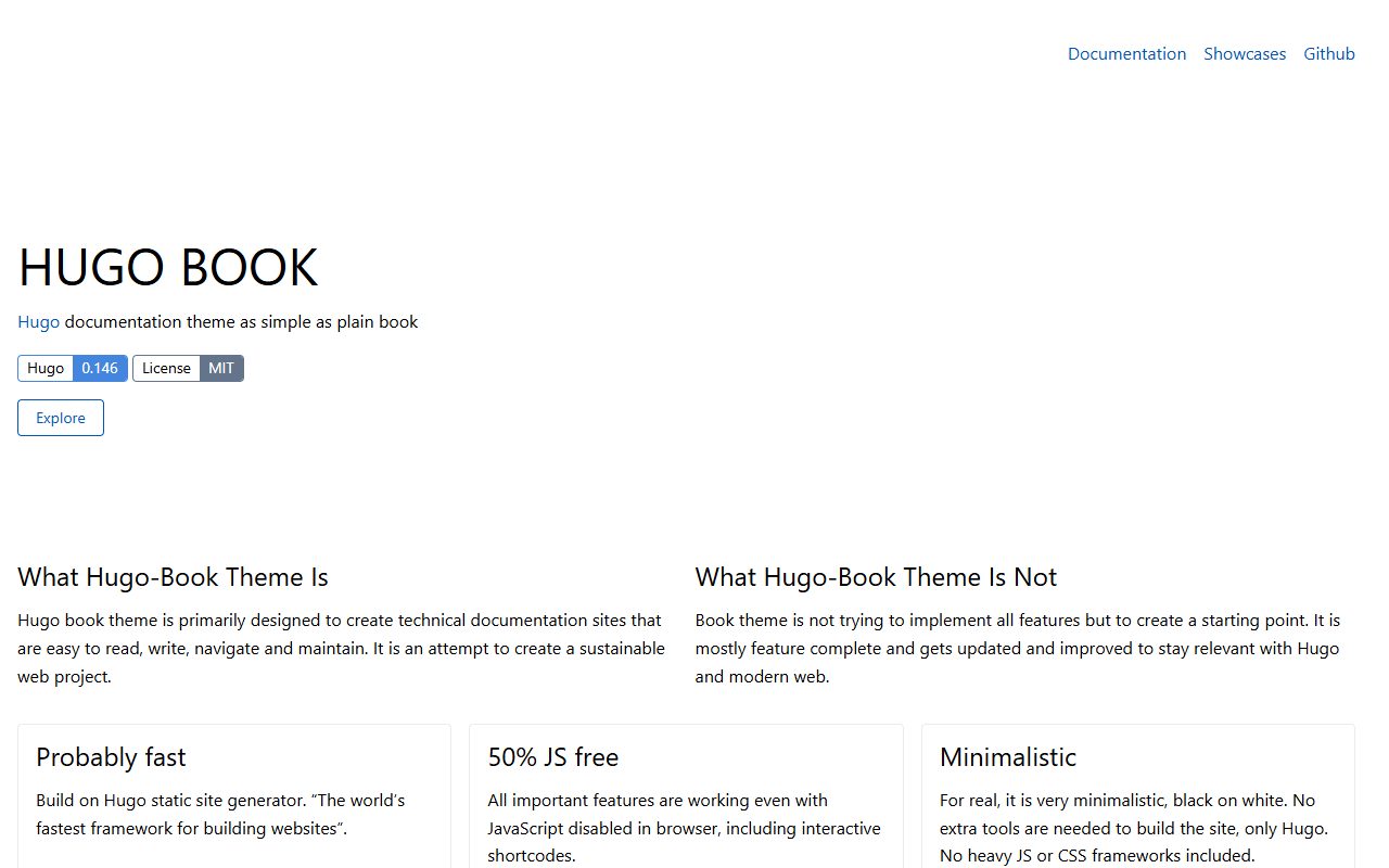 Screenshot of the archived copy of hugo-book-demo.netlify.app from 2026-05-11
