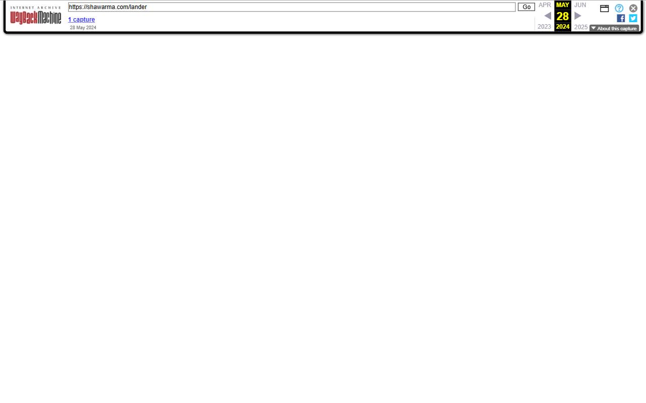 Wayback Machine capture of shawarma.com from 2025-06-17